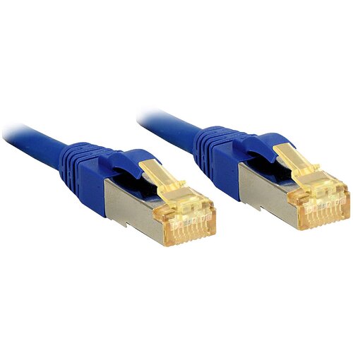 Lindy 47279 RJ45 omrežni kabel\, Patch kabel CAT 6a (neobdelani kabel CAT7) S/FTP 2.00 m modra 1 kos, (20421330) Cene