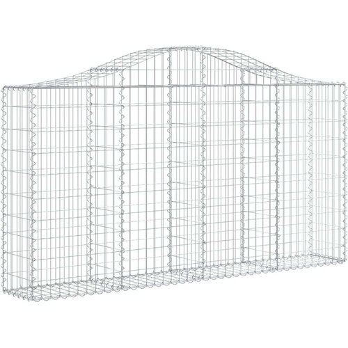  Lučne gabionske ko&amp;scaron;are 12kom 200x30x100/120cm pocinčano željezo Slike