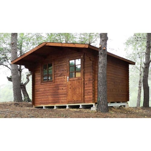 Male kuće Drvena vrtna kuća LUGO 350 &amp;times; 320 cm sa &amp;scaron;indrom Slike