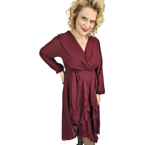 Pri Elegant dress flared hem with ruffles ADELE Cijene