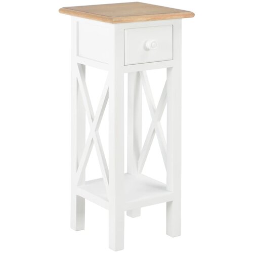 VidaXL 280057 Side Table White 27x27x65,5 cm Wood Slike