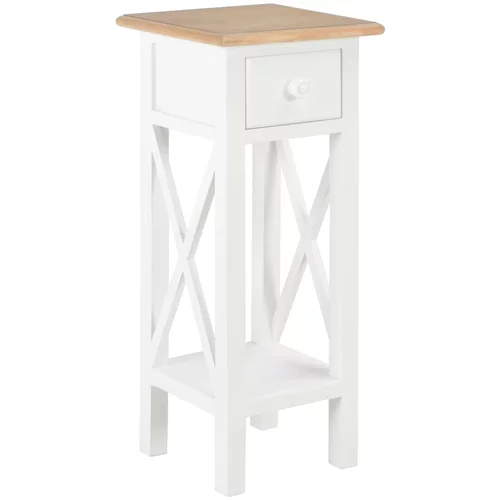vidaXL 280057 Side Table White 27x27x65,5 cm Wood