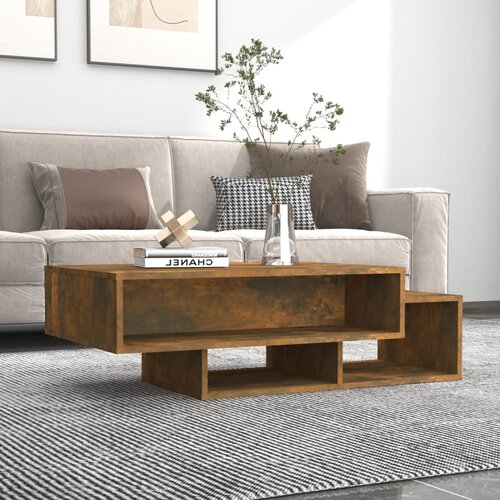 The Living Store Klubska mizica dimljeni hrast 105x55x32 cm konstruiran les - Klubska Mizica, (21575015) Slike
