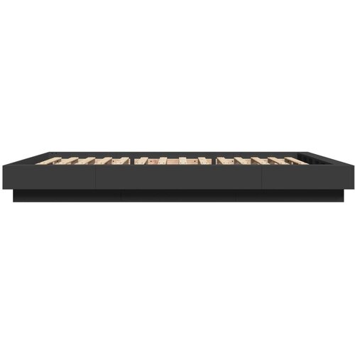  Okvir za krevet s LED svjetlima crni 120 x 190 cm drveni Slike