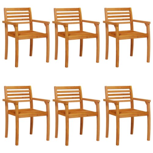  Vrtne stolice 6 kom 59x55x85 cm od masivnog bagremovog drva Slike