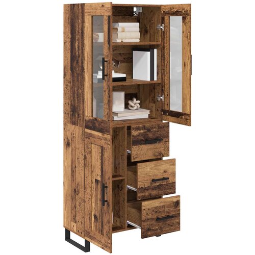  Highboard 2 kom. Staro drvo 69,5 x 34 x 180 cm Slike