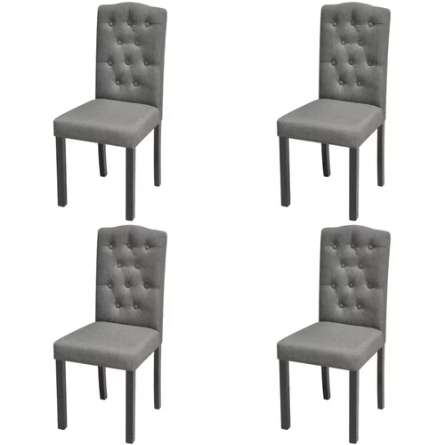 blagovaonske stolice od tkanine 4 kom sive