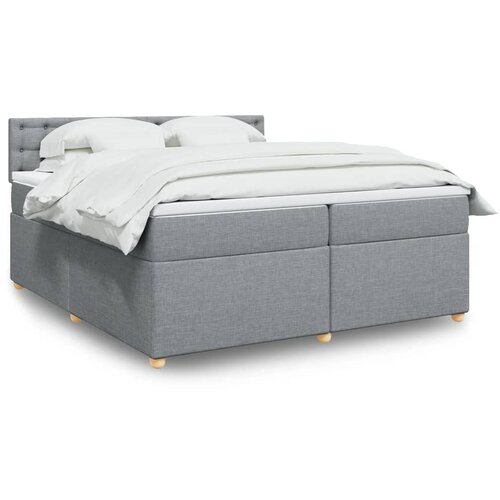 vidaXL Krevet s oprugama i madracem svjetlosivi 200 x 200cm od tkanine Cene
