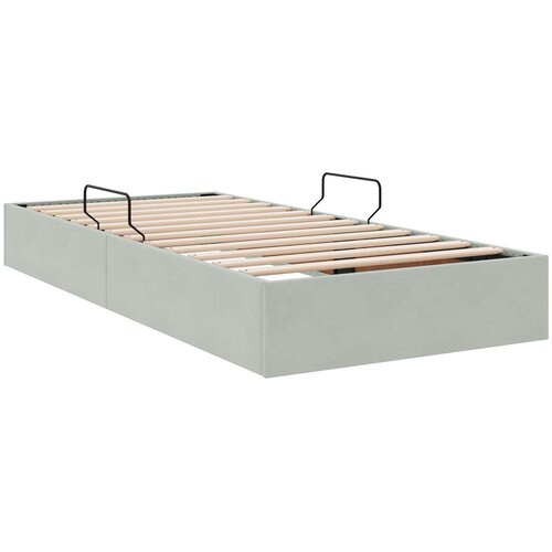  Otomanski krevet s pohranom Svjetlosiva 90 x 190 cm Bar&amp;scaron;un Slike