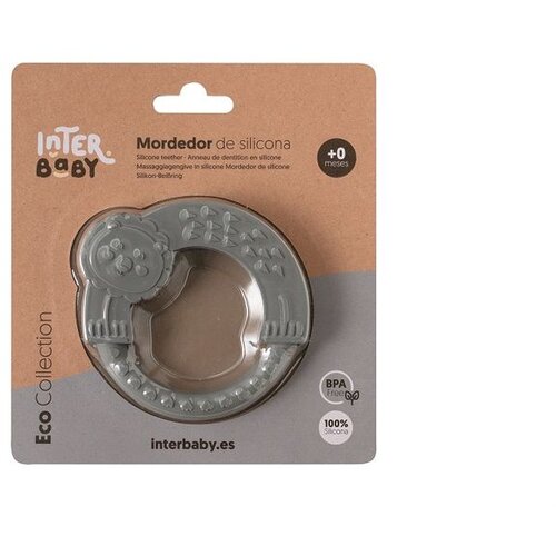 Interbaby Silikonski grickalica za bebe Grey Petrol Slike
