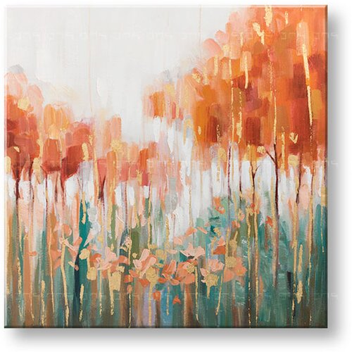  Naslikana slika na platnu abstrakt 1-delna CWF11396WE1 - 70x70 cm () Cijene