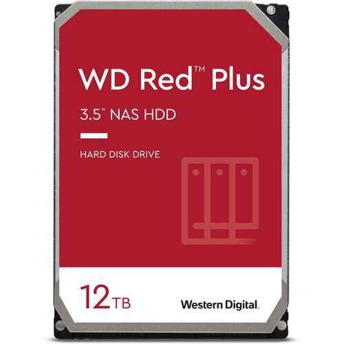 Western Digital sATA3 12TB WD120EFBX WD Red Plus 7200rpm 256MB Cache hard disk Slike