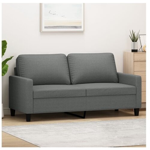 VidaXL Dvosjed od tkanine tamnosivi 140 cm Slike