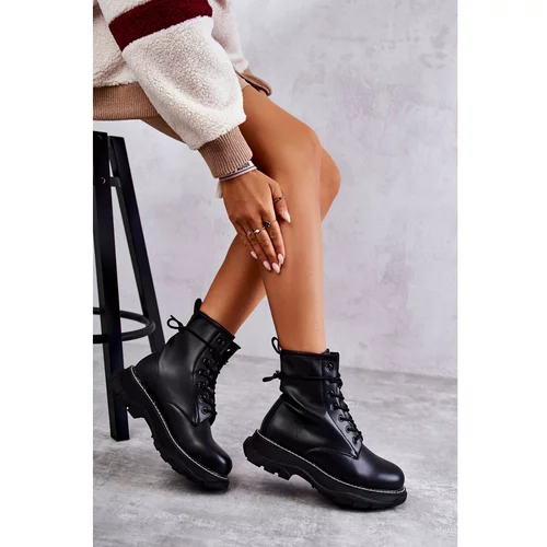 Kesi Fashionable Leather Boots Black Casso