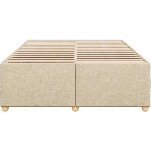 VidaXL okvir za krevet bez madraca krem 160x200 cm od tkanine Slike