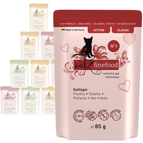 catz finefood Kitten 12 x 85 g - Me&scaron;ano pakiranje (3 vrste) Cijene