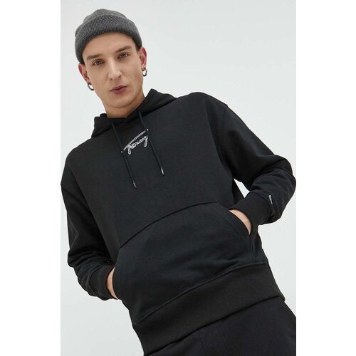 Tommy Jeans Bluza mo&amp;scaron;ka, črna barva, s kapuco Slike
