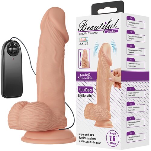  Mekani Vibro Dildo 19cm Zebulon Slike
