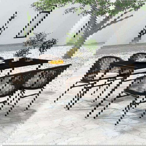  5-dijelni vrtni blagovaonski set smeđi Cijene