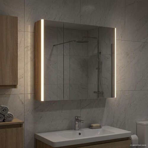  Kopalniška ogledalna omara Sonoma hrast 83,5 x 15,5 x 70 cm, (5000233048) Cene