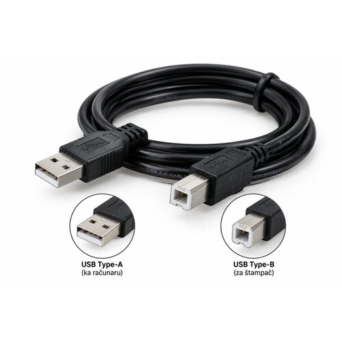 Mks USB kabl za &scaron;tampač 1/5 m Cene