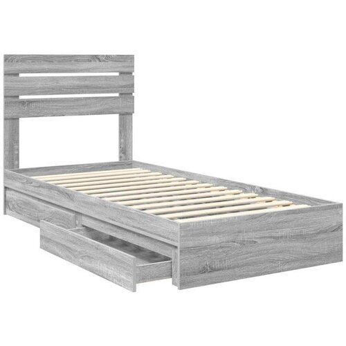  Okvir za krevet Siva Sonoma 90 x 190 cm Konstruirano drvo Slike