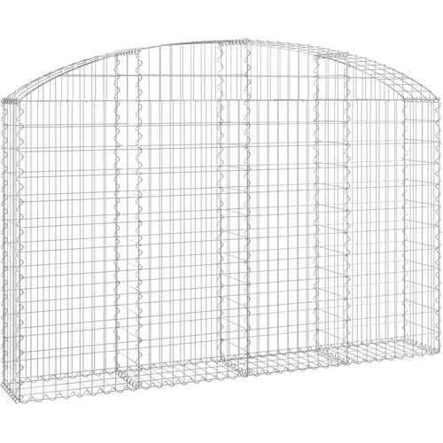  Gabionska ko&amp;scaron;ara s lukom 200x30x120/140 cm pocinčano željezo Slike