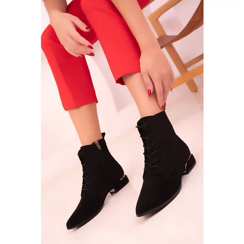 Soho Black Suede Women's Boots & Booties 18500