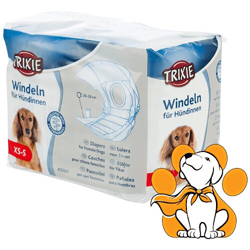 Trixie diapers Female, Pelene Za Ženke - 12 Komada, 20-28cm, XS-S Slike