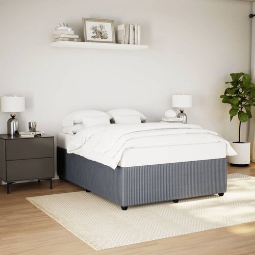 Furnova Posteljni okvir brez vzmetnice temno siv 140x200 cm žamet, (21935917) Slike