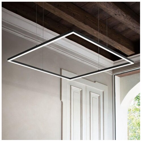 Ideal Lux led luster na sajli oracle slim LED/44W/230V 3000K 70x70 cm crna Cene