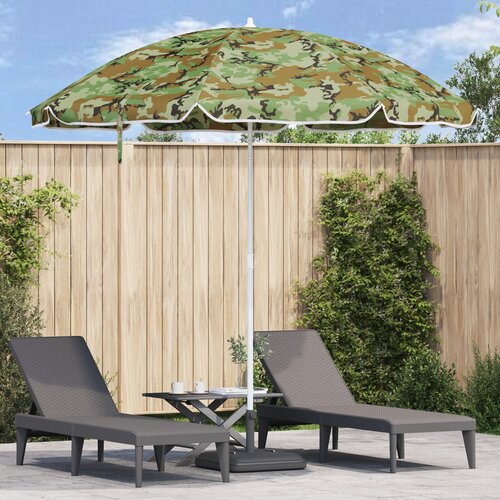 vidaXL Suncobran za plažu Maskirni Poliester, Metal 300 cm Prijenosni Cijene