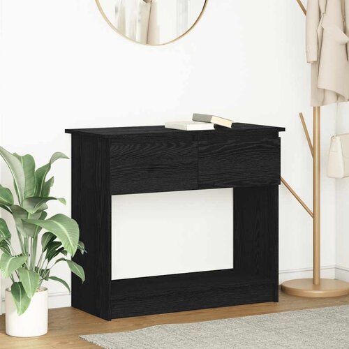 vidaXL konzolna mizica s predali črna 85,5x38,5x74,5 cm Cene