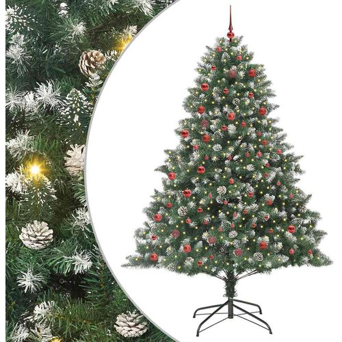 vidaXL Umestno božično drevo med 300 LED Zelena 140 x 140 x 210 cm Cene