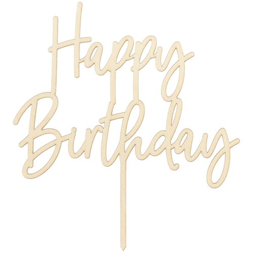 PARTY DECO lesen topper happy birthday, 16,5 cm Cene