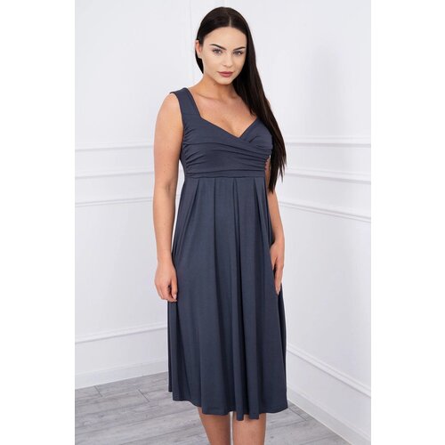  Dress with wide straps graphite Slike