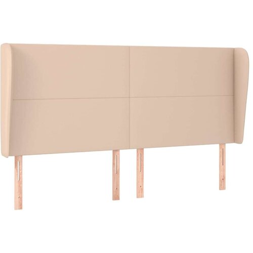  Uzglavlje s u&amp;scaron;ima boja cappuccina 183x23x118/128cm umjetna koža Slike