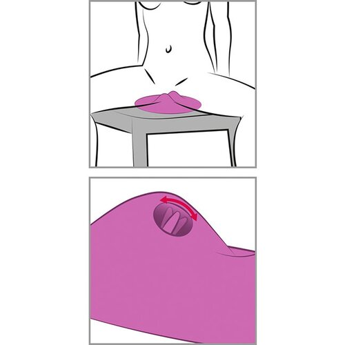 You2Toys 2 - punjivi, radio, vibrator za podlogu za lizanje (ljubičasta) Slike