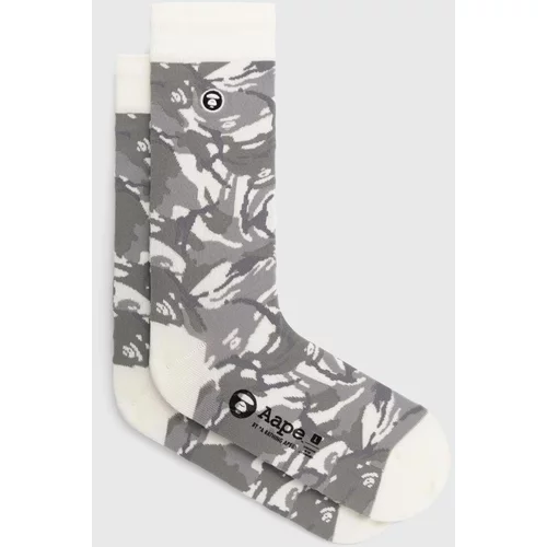 AAPE Čarape Basic Camo za muškarce, boja: bijela, ASO4293