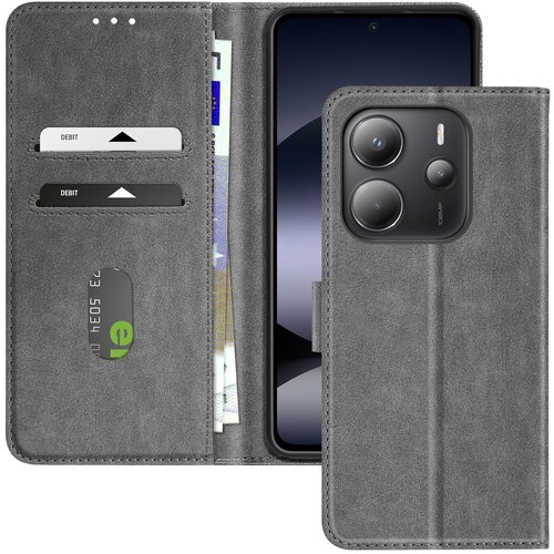 AVIZAR Ohišje za Xiaomi Redmi Note 14 4G Clamshell Wallet and Video Holder, Siva, (5000010554) Cene