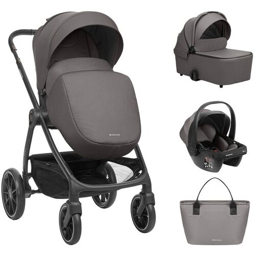 Kikka Boo kolica modena 3in1 set sa i-size auto sedi&amp;scaron;tem i tvrdom korpom dark grey Slike