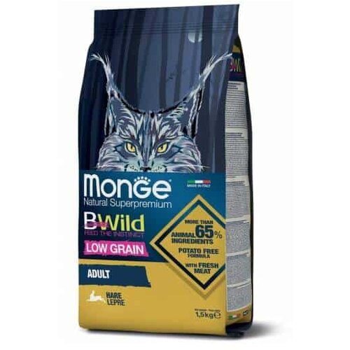 BWild monge low grain adult cat rabbit 1.5 kg Slike