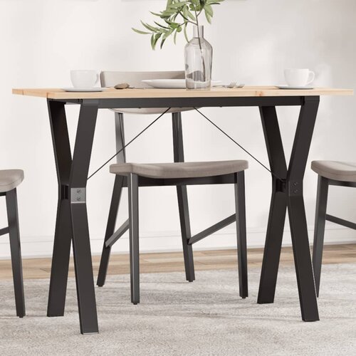 VidaXL Blagovaonski stol Y-oblika 100x50x75 cm od borovine i željeza Slike