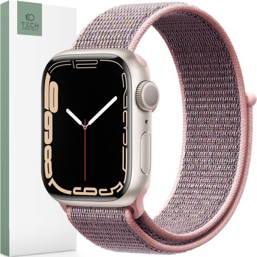 TECH-PROTECT najlon pa&scaron;ček za apple watch 4 5 6 7 8 9 se 38 40 41 mm roza sand, (21969039) Cene