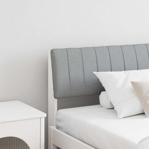 vidaXL Tapecirano vzglavje Svetlo siva 200 cm Masivno borovo les Cene