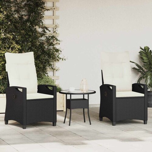  Vrtni Stol 2 pcs Črna in krem 56 x 60 x 112 cm, (5000285810) Cene