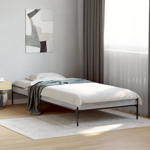 Furnova Posteljni okvir siva sonoma 90x190 cm inženirski les in kovina, (21942132) Slike