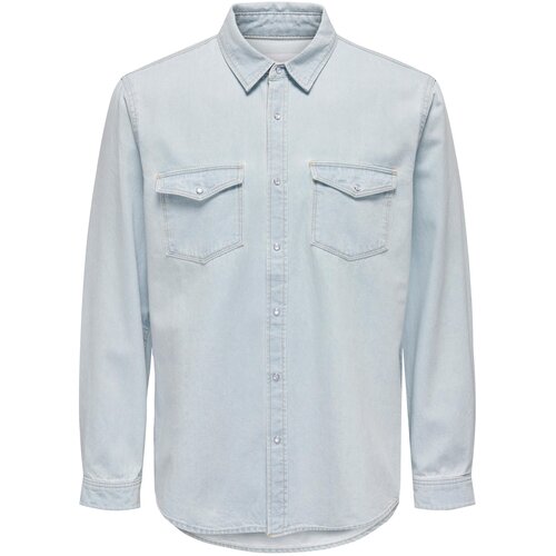 Only &amp;amp; Sons Srajca &amp;#039;Bane&amp;#039; svetlo modra Slike
