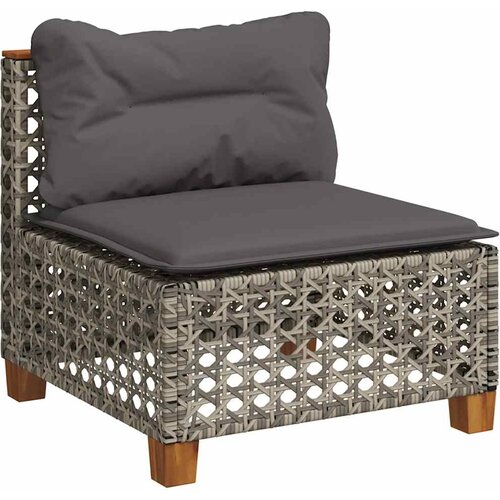  7-dijelni set vrtnih sofa sivi od poliratana Siva 63.5 x 63.5 x 62 cm Slike