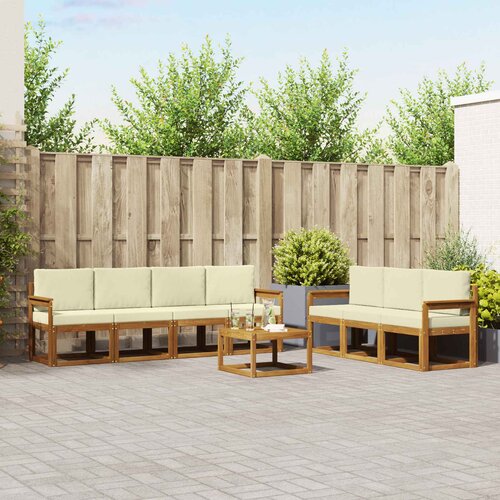  Set vanjskih sofa s jastukom 8 pcs Prirodna i krem Cene